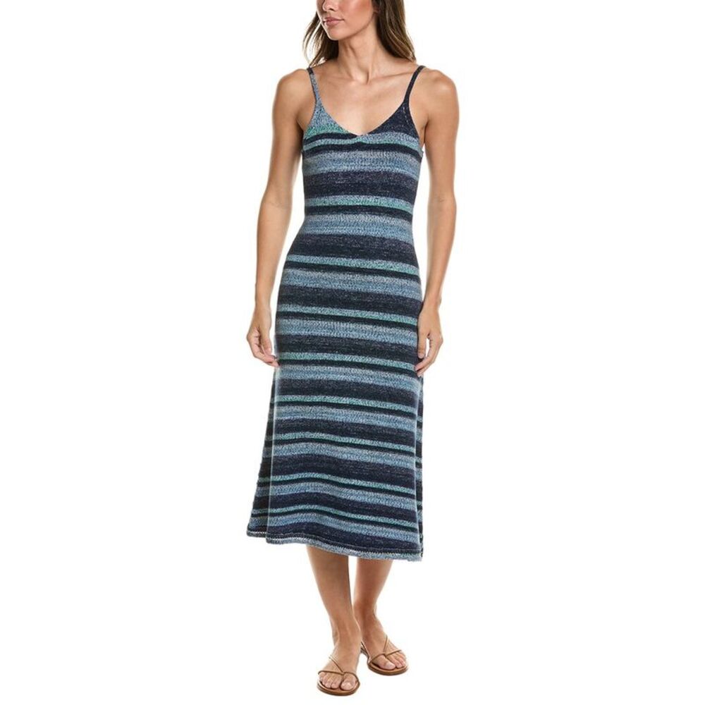 Autumn Cashmere Womens Space Dye Midi Dress, Blue